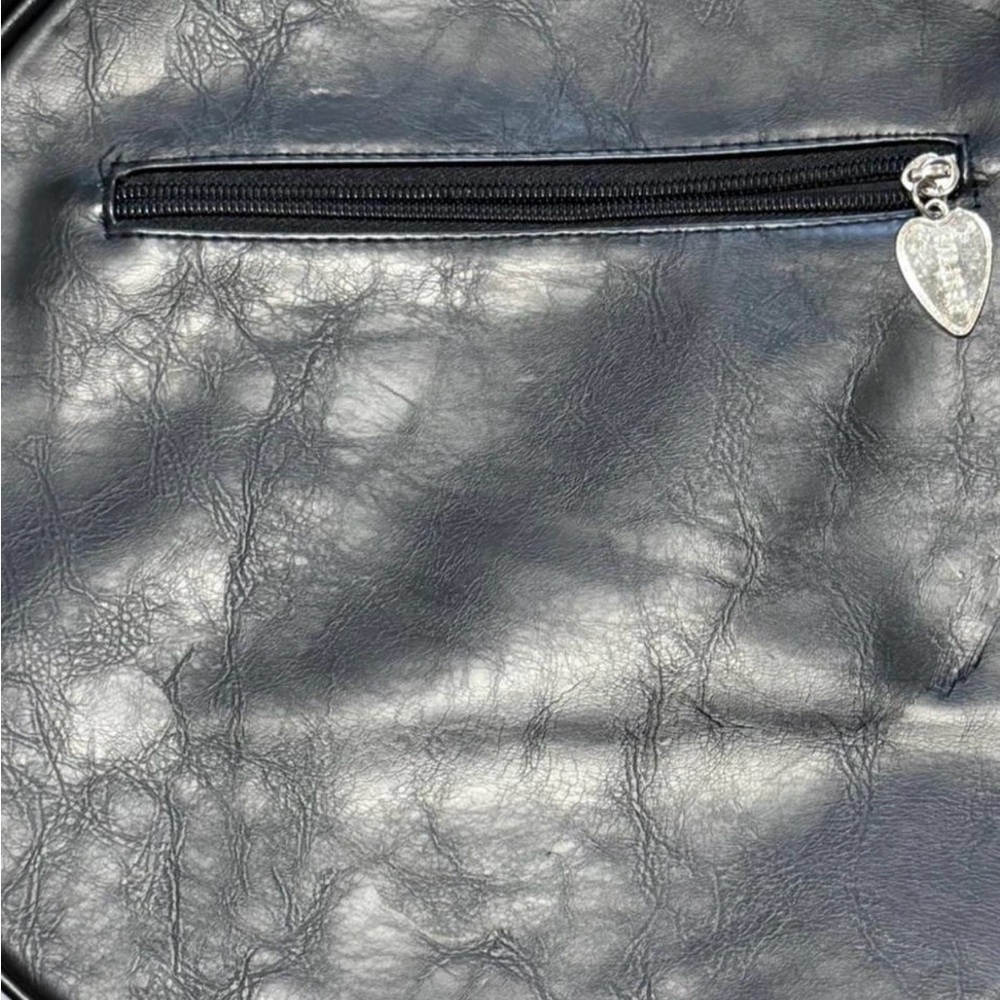 Restyle Black Embroidered Moon Phases Round Shoulder Bag Goth Witchy - Picture 4 of 6